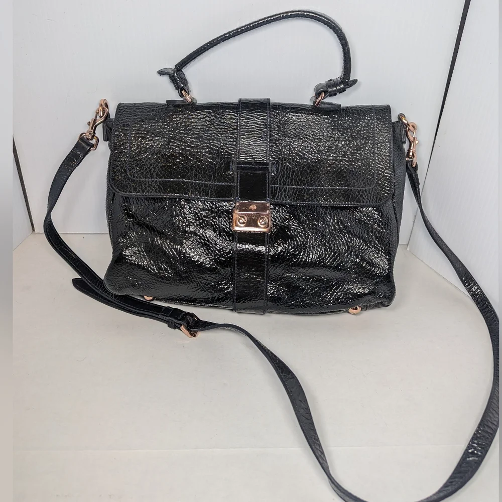 Mulberry Harriet soft patent leather crossbody handbag